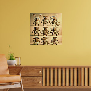 Odd Friends - Checker & Dots CreatFamily Poster