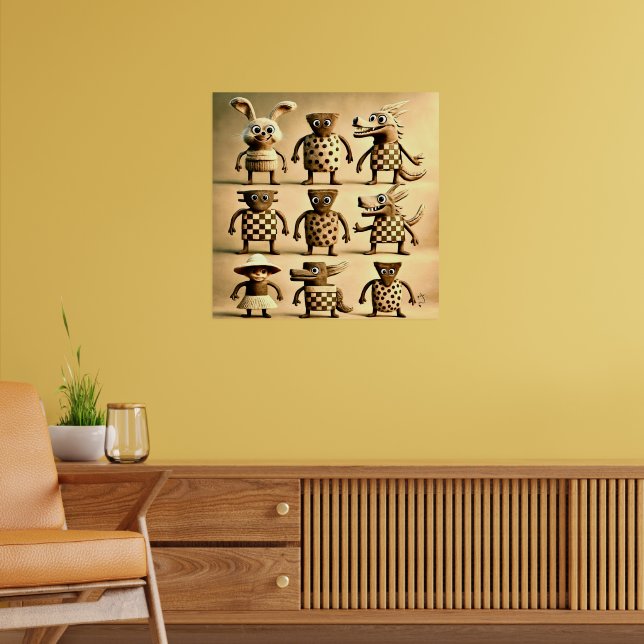 Odd Friends - Checker & Dots CreatFamily Poster (Vardagsrum 2)