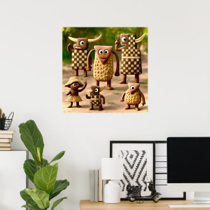 Odd Friends - Klan Forest Checker & Dots Poster