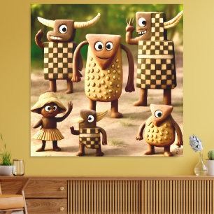 Odd Friends - Klan Forest Checker & Dots Poster Canvastryck