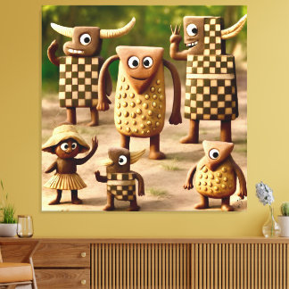 Odd Friends - Klan Forest Checker & Dots Poster Canvastryck