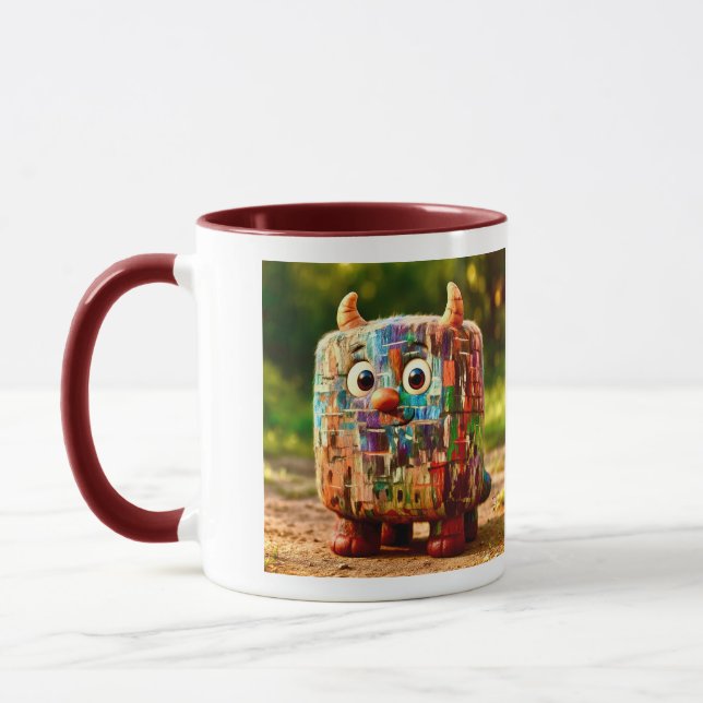 Odd Friends - Patchwork Cube Monster Poster Mugg (Vänster)