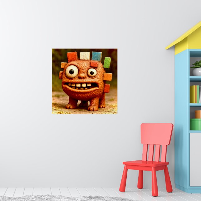 Odd Friends - Rainbow Block Monster PosterPoster Poster (Barnkammare 1)