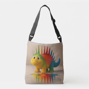 Odd Friends - Rainbow Dino Poster Axelväska
