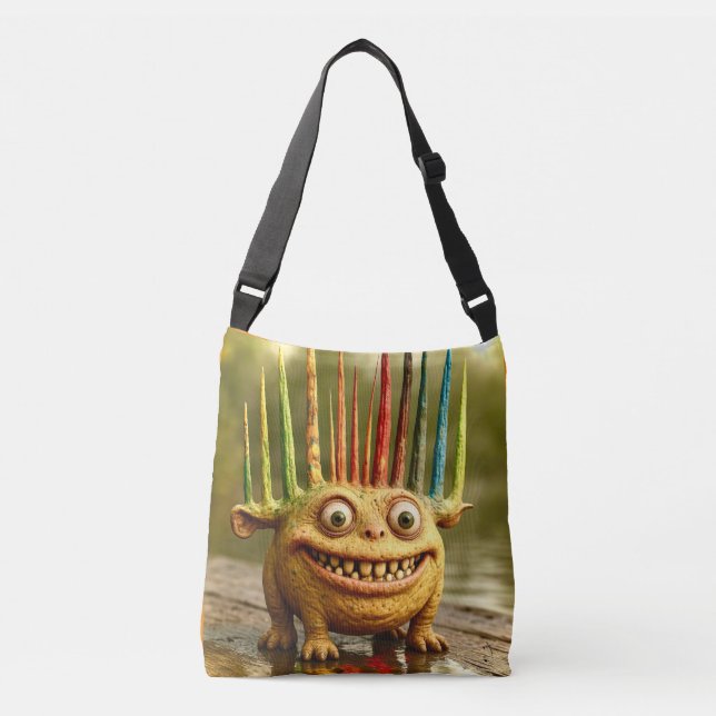 Odd Friends - Rainbow Spike Monster Canvas Axelväska (Framsida)