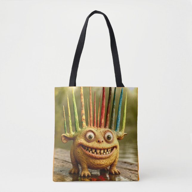 Odd Friends - Rainbow Spike Monster Canvas Tygkasse (Framsida)
