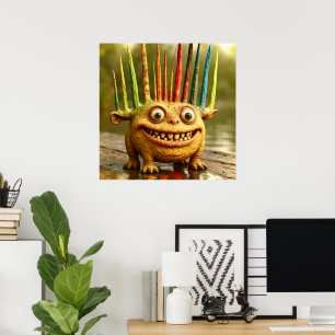 Odd Friends - Rainbow Spike Monster Poster