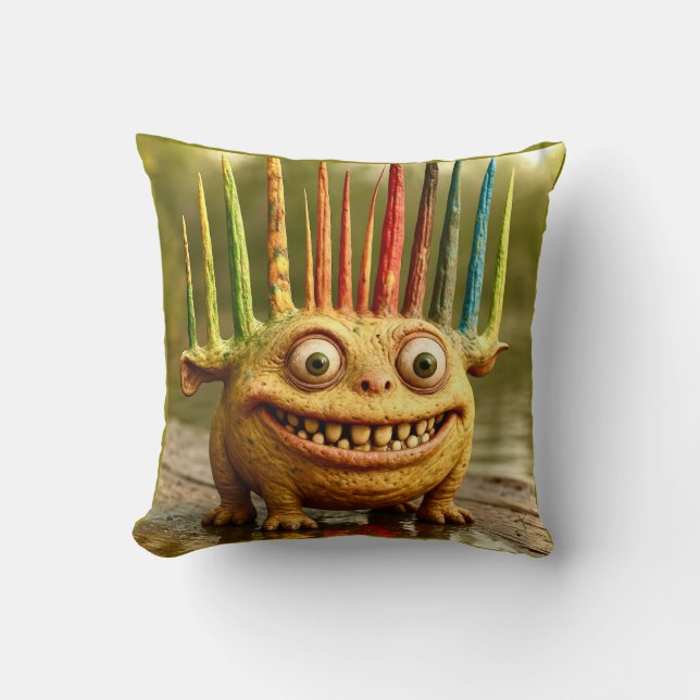 Odd Friends - Rainbow Spike Monster Poster Kudde (Framsida)