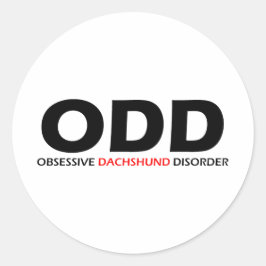 ODD - överdriven doseringsstörning Runt Klistermärke