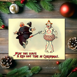 Odd Victorian Humor-julkort Helgkort