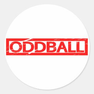 Oddball Frimärke Runt Klistermärke