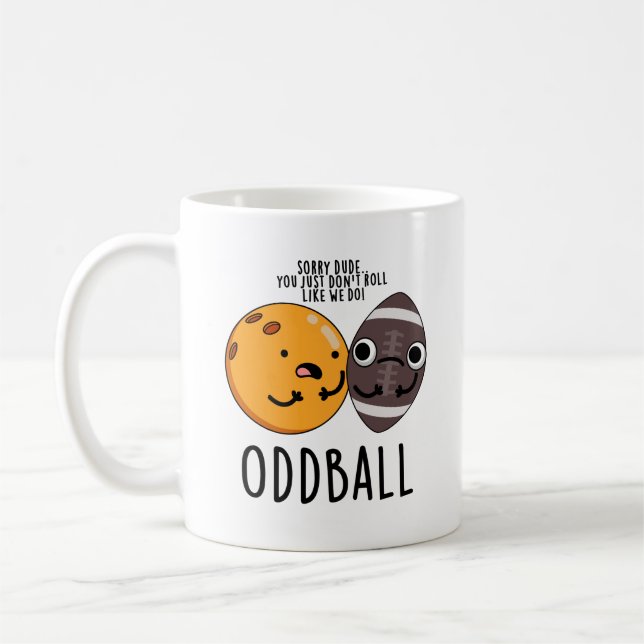 Oddball Funny Football Pun Kaffemugg (Vänster)