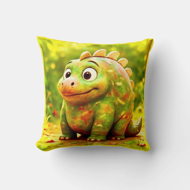 OddFriends - Cute Knubbig Dino Poster Kudde (Framsida)