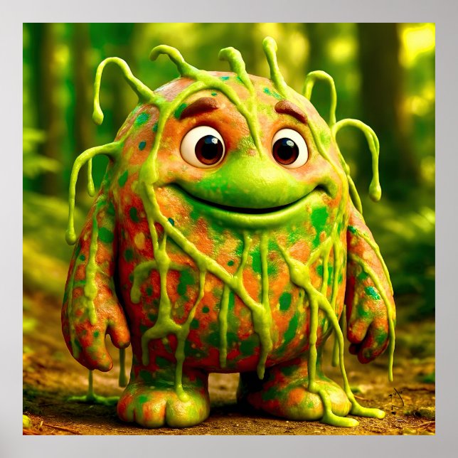 OddFriends - Gooey Grönt Monster Poster (Framsidan)