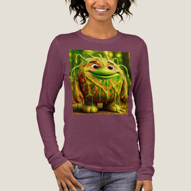 OddFriends - Gooey Grönt Monster Poster T Shirt (Framsida)