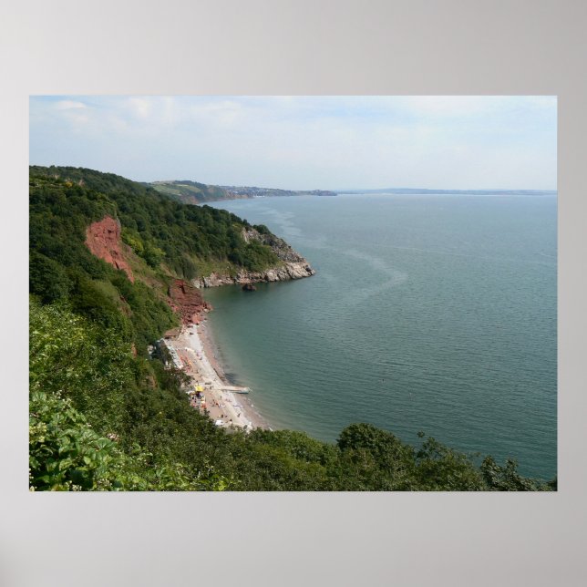 Oddicombe Bay, Torquay, England Poster (Framsidan)