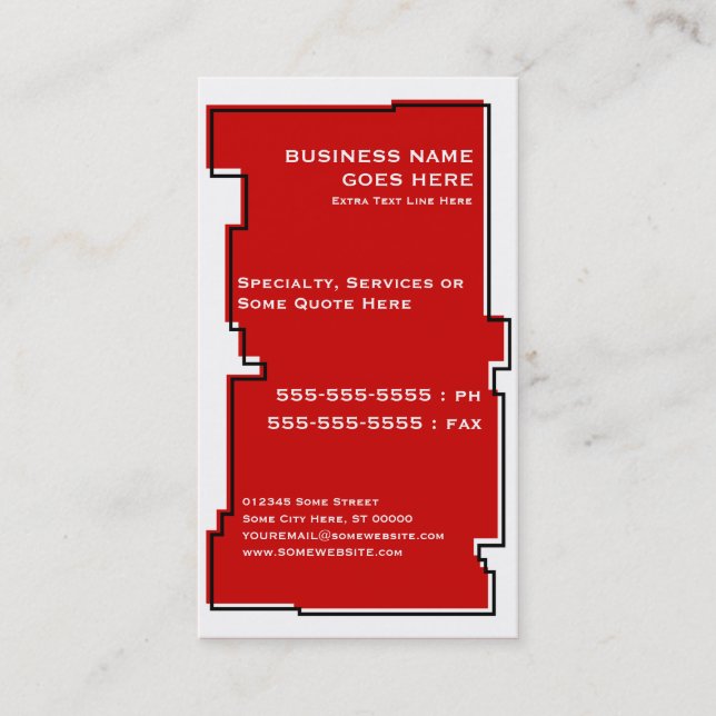 oddRex pet tass Visitkort (Framsida)