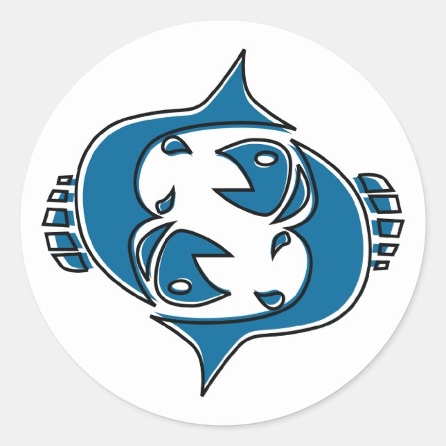 oddRex-pisar Runt Klistermärke (Framsida)