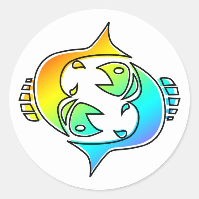 oddRex-pisar Runt Klistermärke (Framsida)