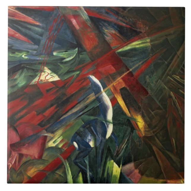 Öde av djuren, 1913 kakelplatta (Framsidan)