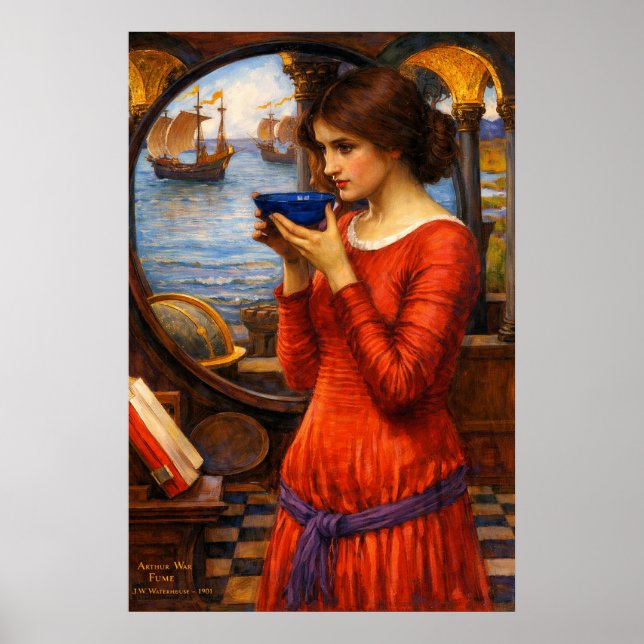 Öde av John William Waterhouse Poster (Framsidan)