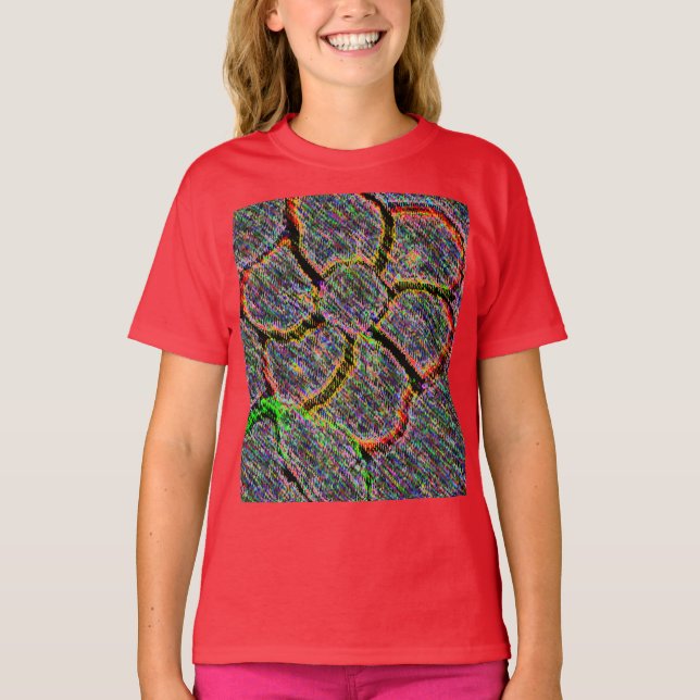 Öde för mönster för blommarkonstdaisy öde t shirt (Framsida)