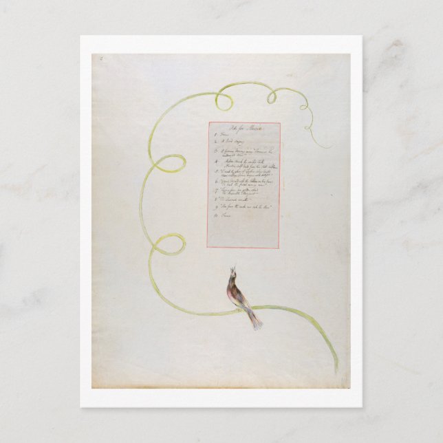 "Ode for Music" design 94 från "The Poems of Thoma Vykort (Framsida)