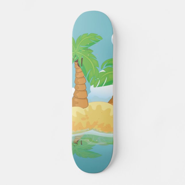 Öde ö skateboard bräda 21,5 cm (Framsida)