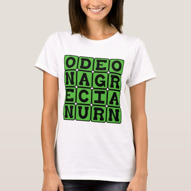 Ode över en grekisk urna, John Keats dikt Tee Shirt (Framsida)