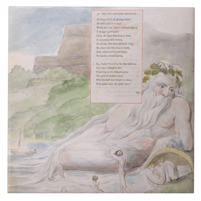 Ode på en avlägsen utsikt av den Eton högskolan, Kakelplatta (Framsidan)