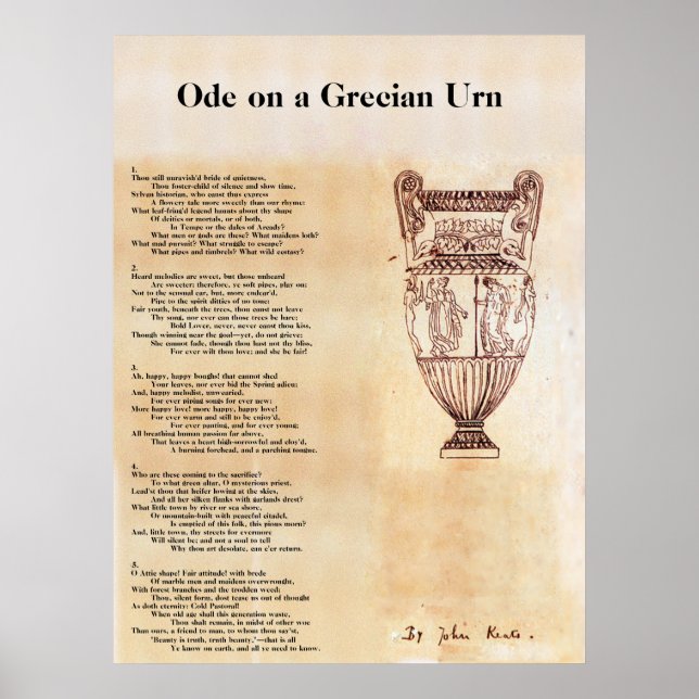 Ode på en grecian Urn Poster (Framsidan)