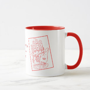 Öde-Palmistry räcker trycket Mugg