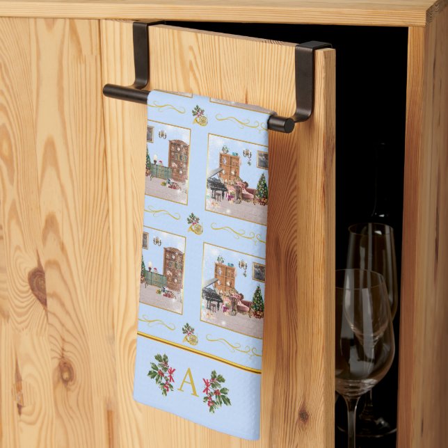 Ode till den blå bläckdegen för Nutcracker Kökshandduk (Thirds Fold)