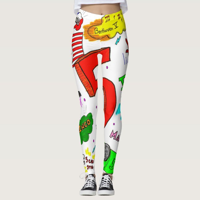 Ode till fem balkar leggings (Framsida)