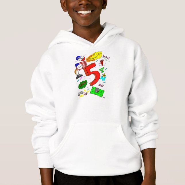Ode till fem barn Hooded Sweatshirt Tee Shirt (Framsida)
