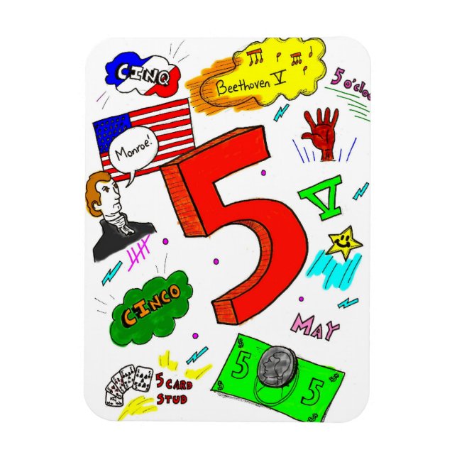 Ode till fem flexibla magneter (Vertikal)