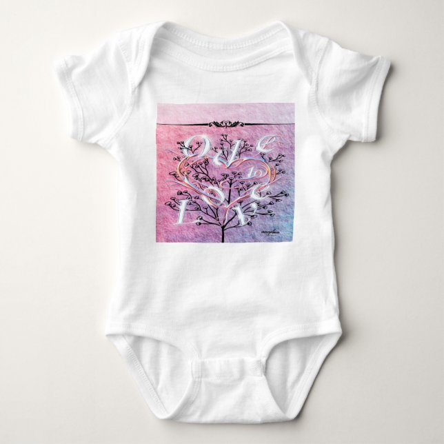 Ode till Kärlek Baby Bodykostym T Shirt (Framsida)