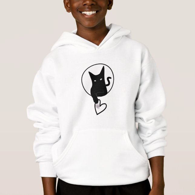 Ode till Kärlek Cat Hoodie av Poet Adiela Akoo T Shirt (Framsida)