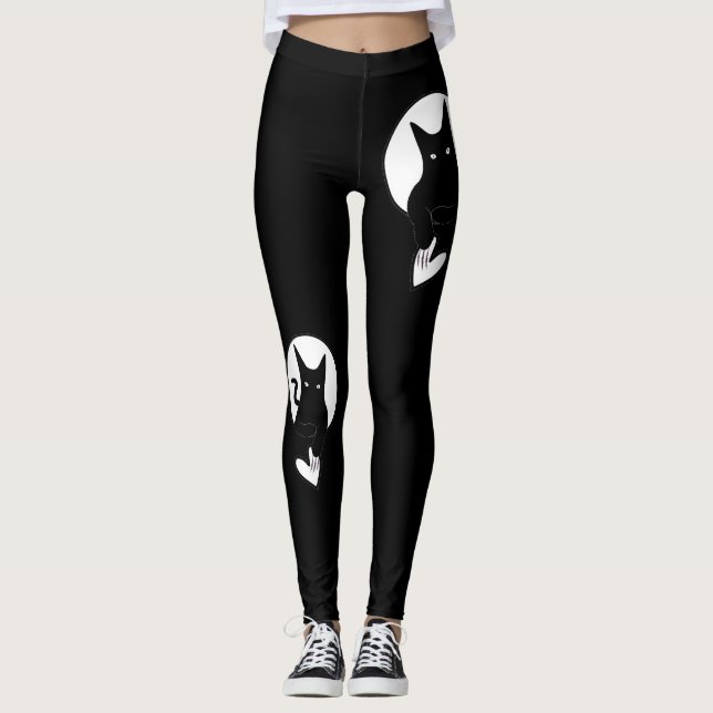 Ode till Kärlek Cat Leggings av Adiela Akoo (Framsida)