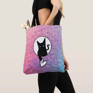 Ode till Kärlek Cat Tote av Adiela Akoo Tygkasse