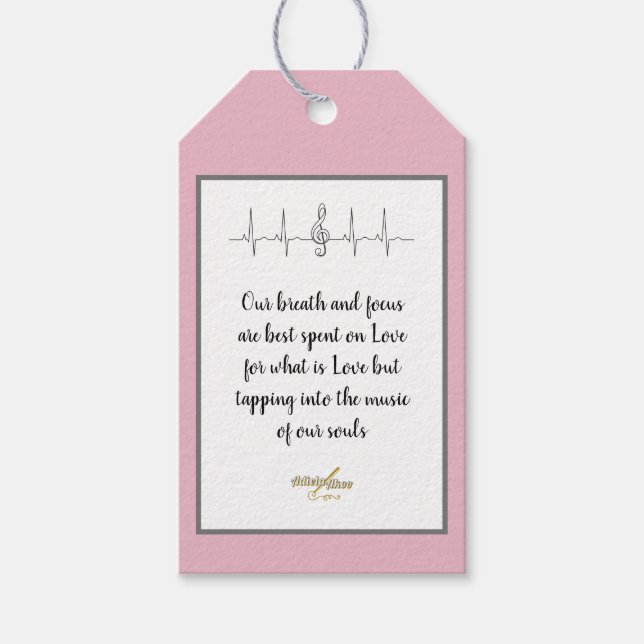 Ode till kärlek gåvobrickor av Poet Adiela Akoo Presentetikett (Framsidan)