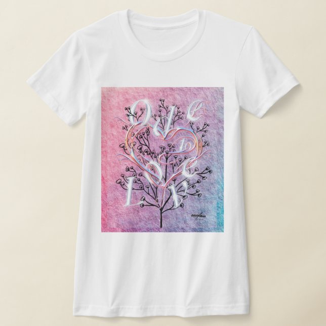 Ode till Kärlek T-Shirt av Poet Adiela Akoo (Laydown)