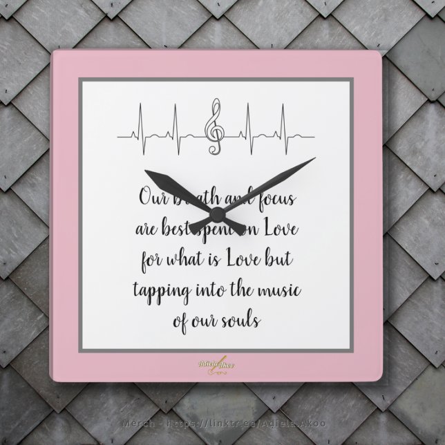 Ode till Kärlek Wall Clock av Poet Adiela Akoo Fyrkantig Klocka (Love Quote Wall Clock by Poet AdielaAkoo. LOVE it? GET it! Browse my store for more gr8t gifts ideas)