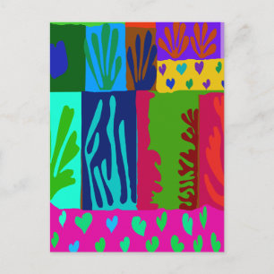 Ode till Matisse Collage Vykort