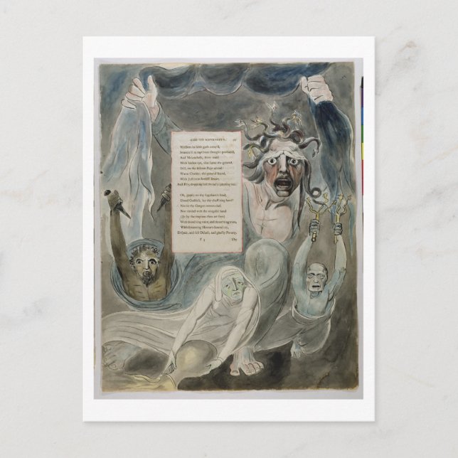 Ode till motgång, från "Thomas Gråtts Poems , Vykort (Framsida)