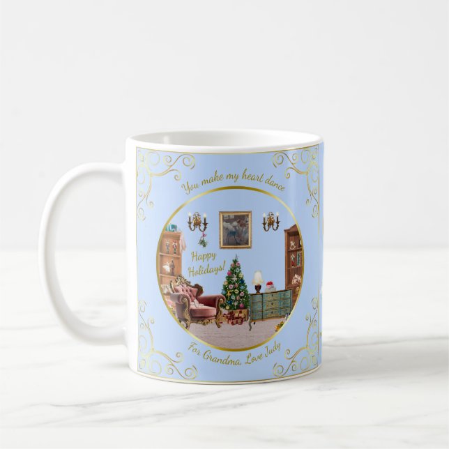 Ode till Nötknäpparbaletten Blå Anpassa Kakel  Kaffemugg (Vänster)