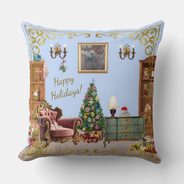 Ode till Nutcracker Ballet Blue Dekorativ kudde (Framsida)