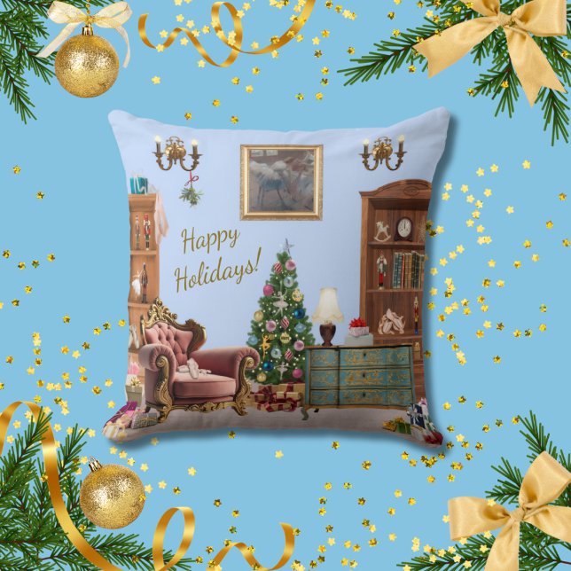 Ode till Nutcracker Ballet Blue Dekorativ kudde (Skapare uppladdad)