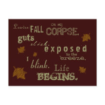 Ode till vykort för höstdöd