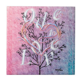 Ode to Kärlek Ceramic Tile by Poet Adiela Akoo Kakelplatta